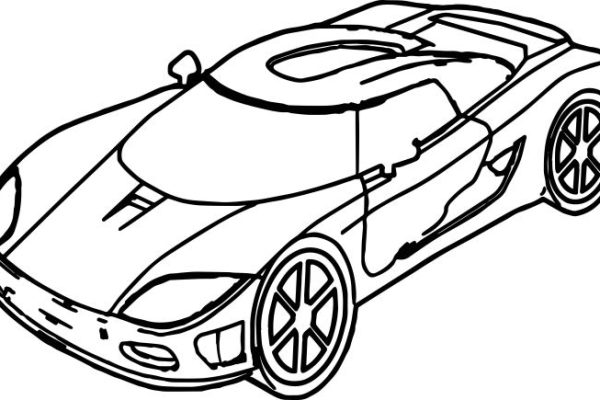 Car coloring book pages