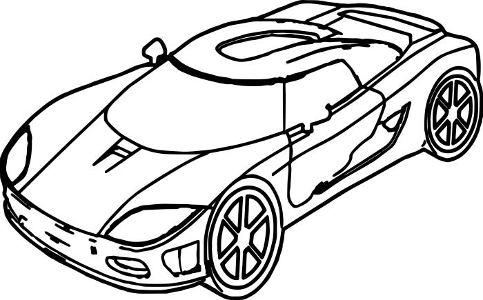 Car coloring book pages