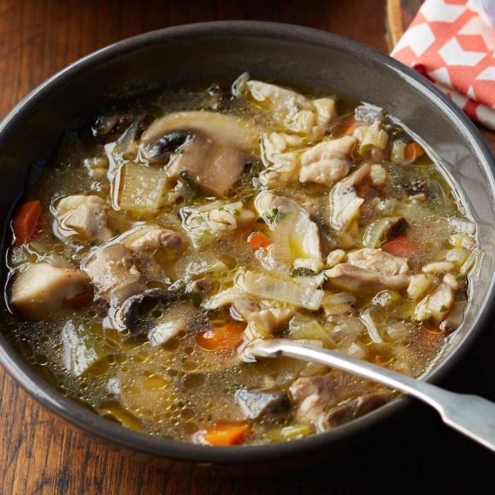 Recipe for mushroom barley soup