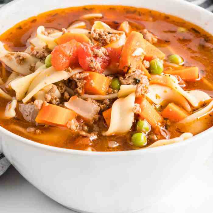 Recipe for soup using ground beef