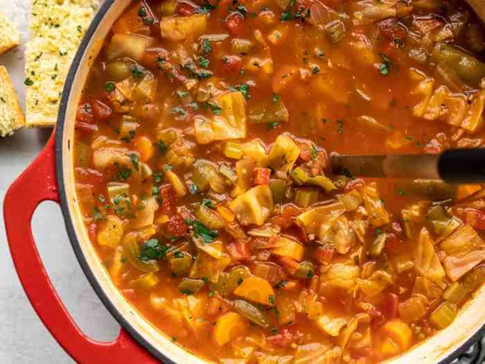 Recipe for healthy cabbage soup