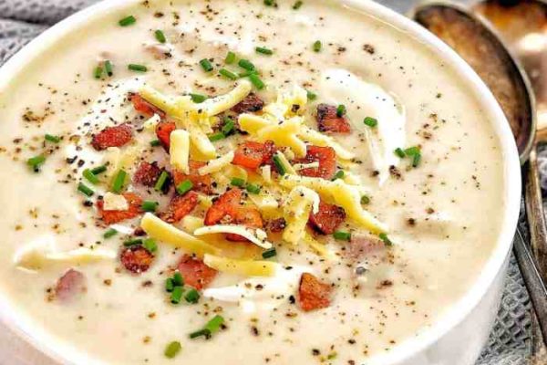 Potato bacon cheese soup recipe