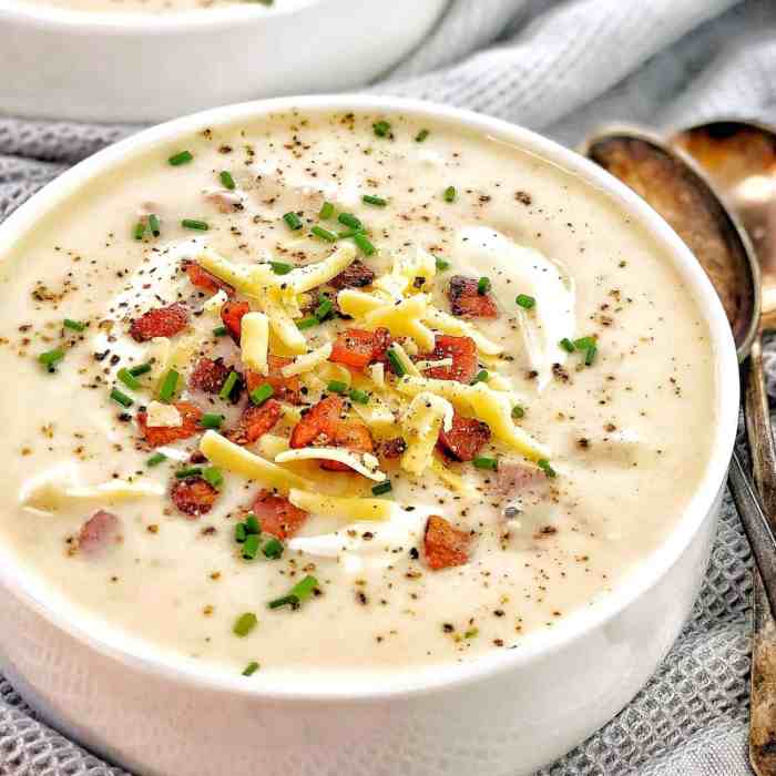 Potato bacon cheese soup recipe